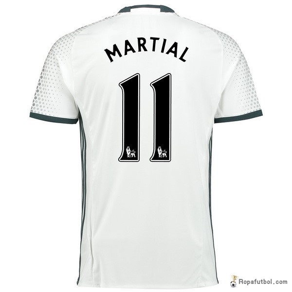 Camiseta Manchester United Replica Tercera Ropa Martial 2016/17 Blanco